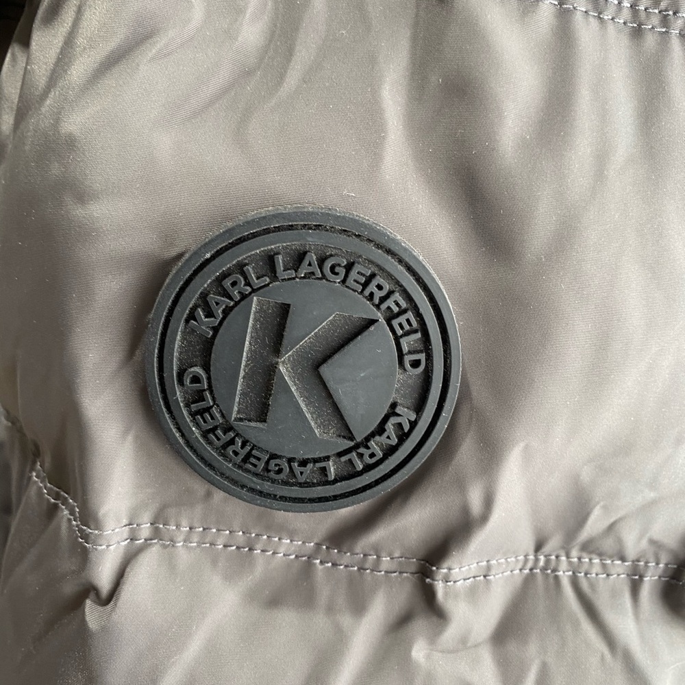 Karl Lagerfield Down Coat with Faux Fur - Picture 9 of 9